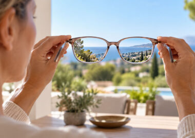 Persona Utilizando Gafas Mientras Lee, Relacionada Con El Mito De Que Las Gafas Empeoran La Vista
